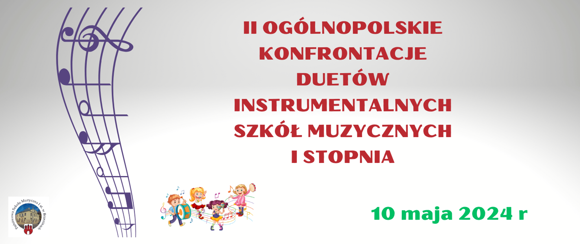 Grafika przedstawia informacje dotyczącą konfrontacji duetów instrumentalnych szkół muzycznych I stopnia