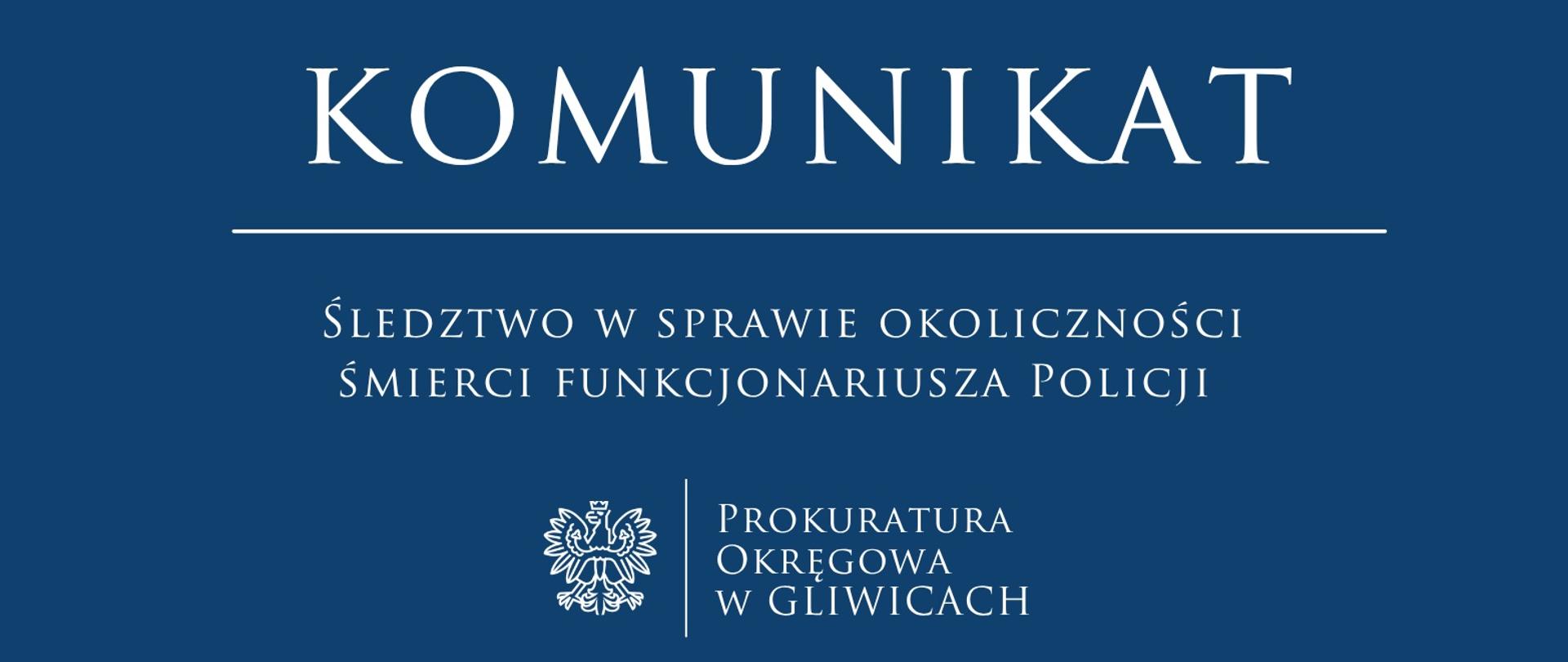 Śledztwo w sprawie okoliczności śmierci funkcjonariusza Policji