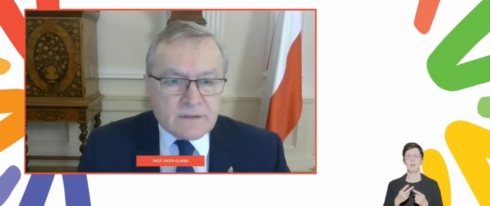 Konferencja NIW_19.11.2020r._inauguracja_wystąpienie prof. Piotra Glińskiego - Wicepremiera, Przewodniczącego Komitetu ds. Pożytku Publicznego