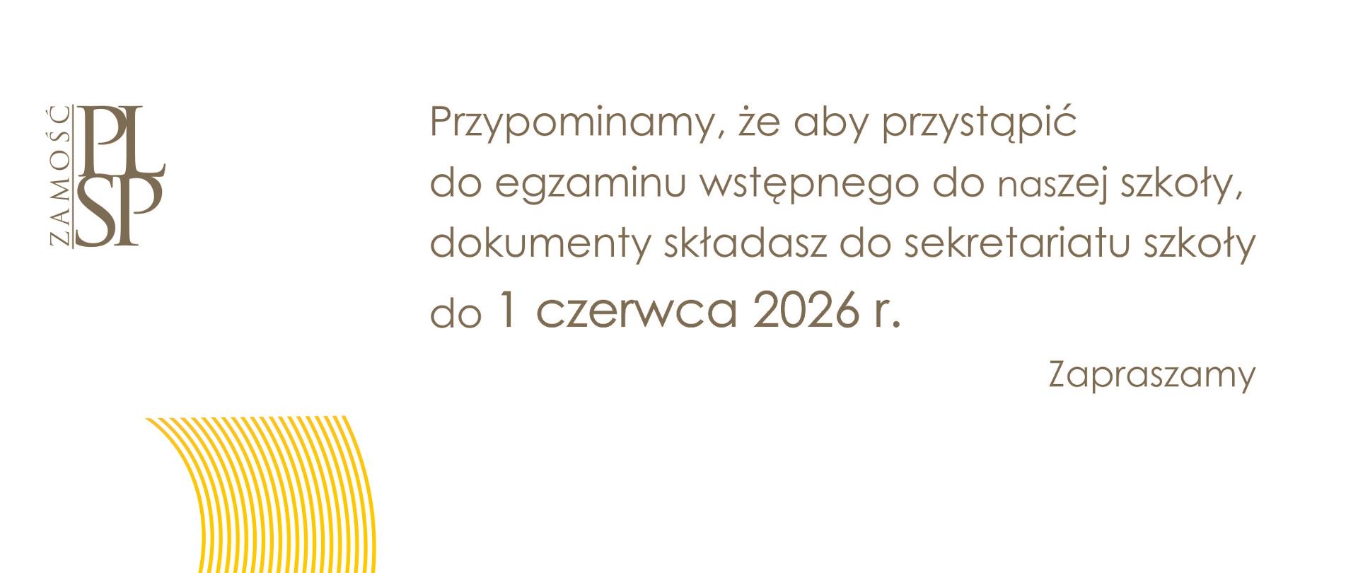 plakat, na białym tle brązowe napisy