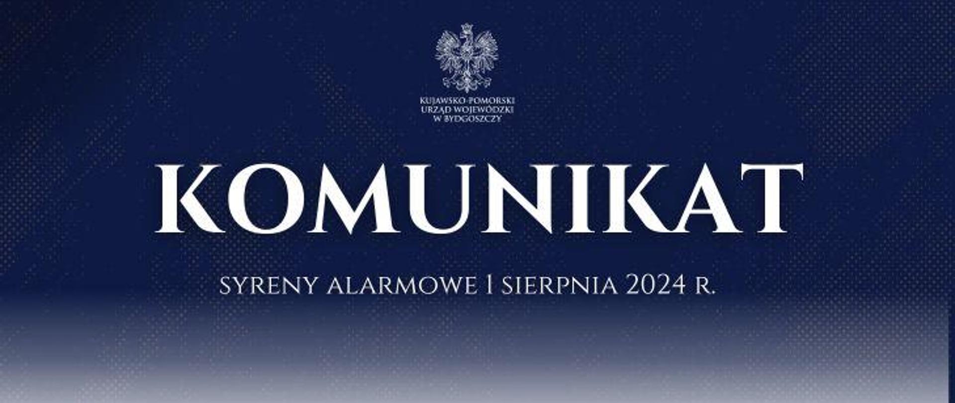 KOMUNIKAT - SYRENY ALARMOWE 