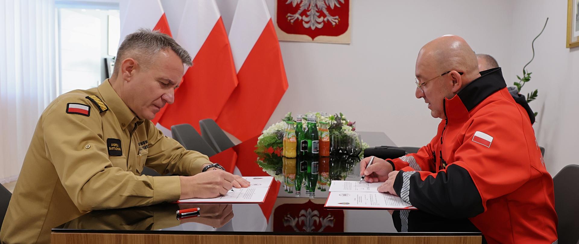 Podpisanie porozumienia w sprawie zasad współdziałania LPR z jednostkami ochrony przeciwpożarowej KSRG