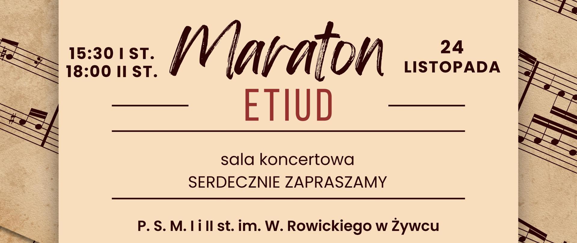 Plakat Maraton etiud