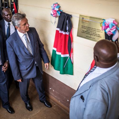 Photos taken as Poland ambassador to Kenya Mr. Jacek Bazanski visits Nyamira County for the launch of a solar initiative at Nyamira Level 5 Hospital on February 21st 2019.