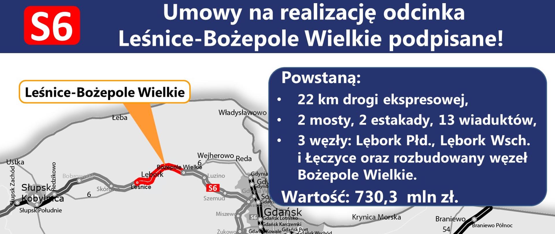 Startują prace przy realizacji odcinka S6 Leśnice - Bożepole Wielkie