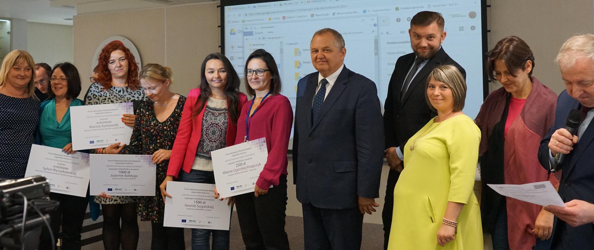 Wręczanie nagród i wyróżnień podczas Akademii umiejętności animatora LGD