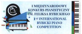 I Międzynarodowy Konkursu Pianistyczny im. Feliksa Rybickiego w Tychach. Po prawej stronie wzdłuż kartki klawiatura pianina