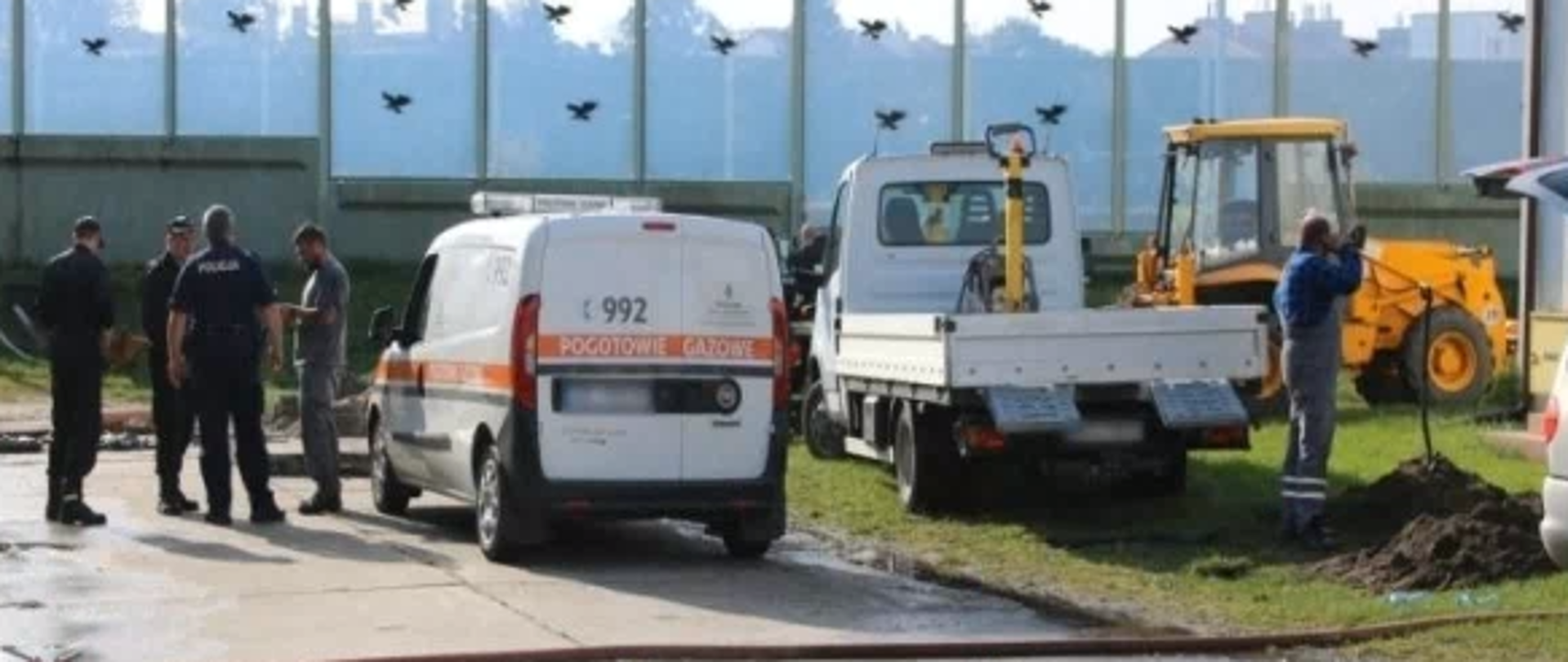 Uszkodzony gazociąg.