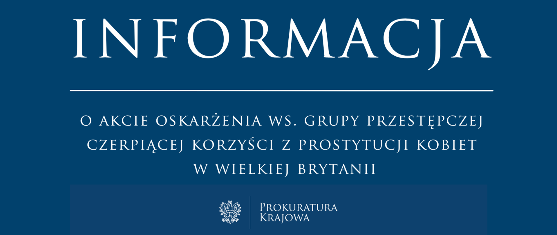 Akt oskarżenia w sprawie grupy przestępczej czerpiącej korzyści z prostytucji kobiet w Wielkiej Brytanii