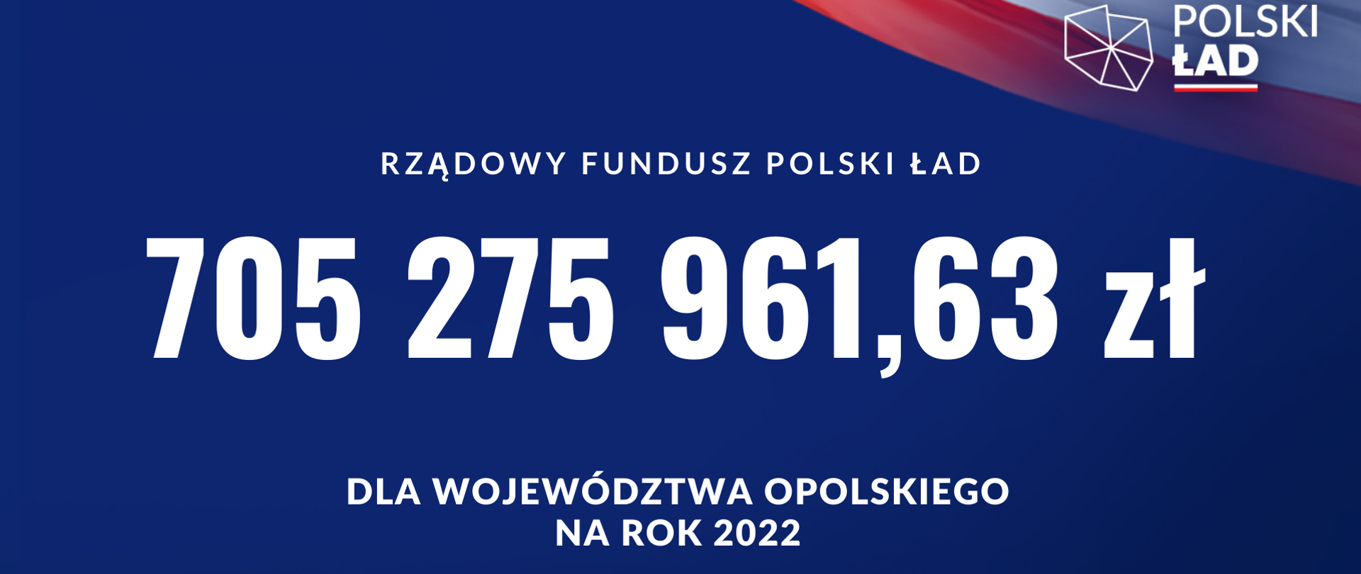Plansza info. o kwocie przyznanej dla woj. opolskiego w roku 2022