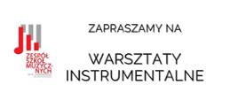 Na białym tle w lewym górnym rogu logo szkoły. Poniżej zdjęcia prowadzących warsztaty. Pod spodem informacje o dacie, godzinie i miejscu warsztatów.