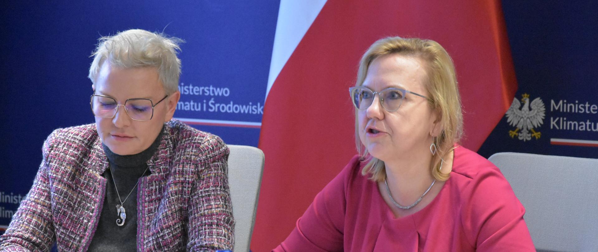 Minister Anna Moskwa i wiceminister Anna Łukaszewska-Trzeciakowska