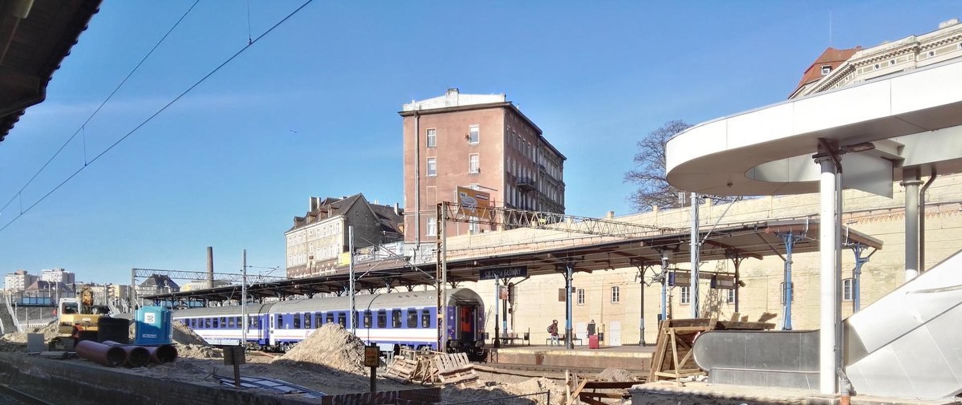 Prace budowlane na stacji Szczecin Główny
