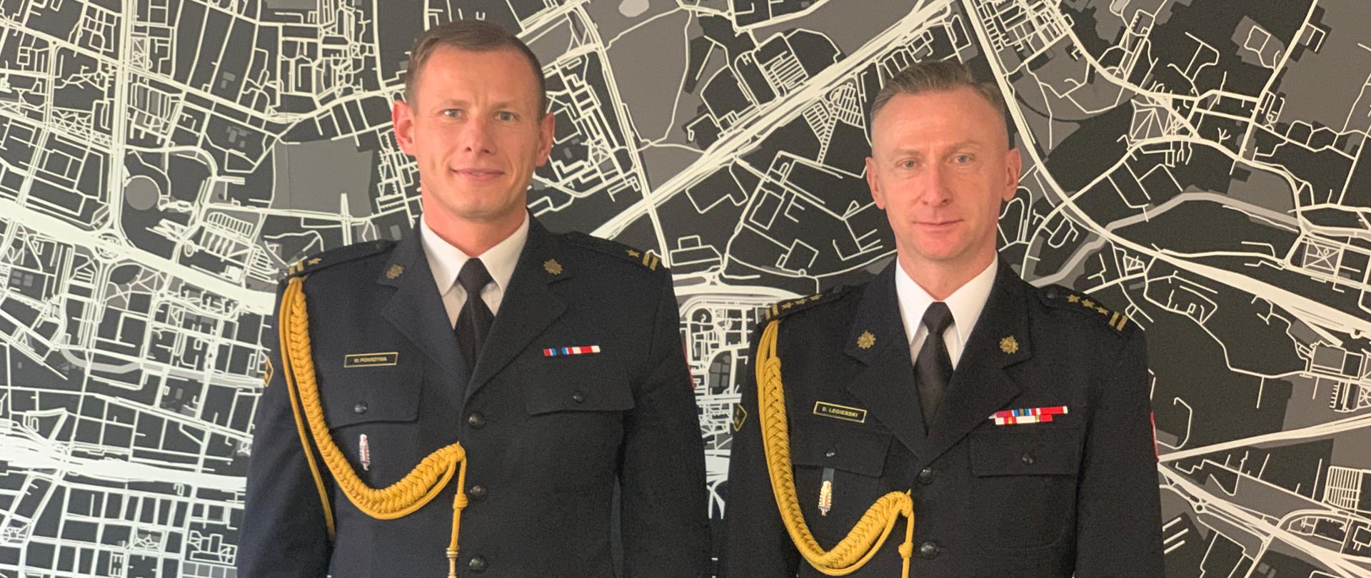 Przywitanie Zastępców Śląskiego Komendanta Wojewódzkiego PSP w siedzibie Komendy Wojewódzkiej PSP w Katowicach