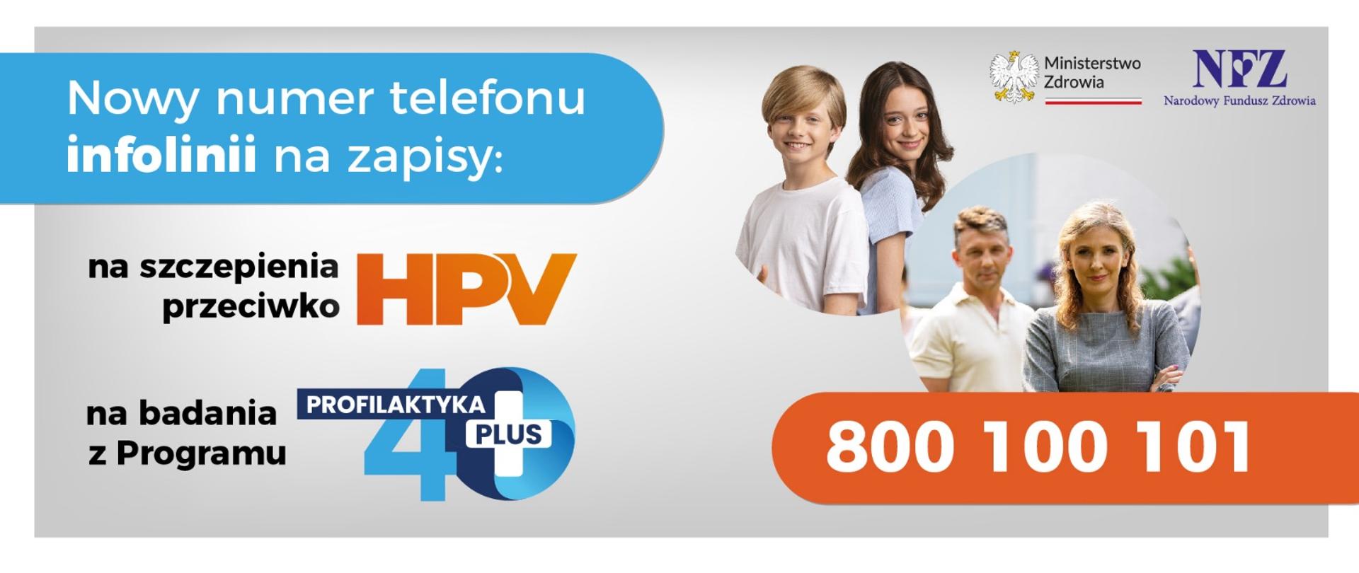 Nowy numer telefonu na zapisy na HPV i 40Plus