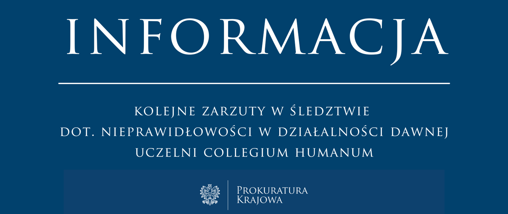 kolejne zarzuty w śledztwie dot. nieprawidłowości w działalności dawnej uczelni collegium humanum