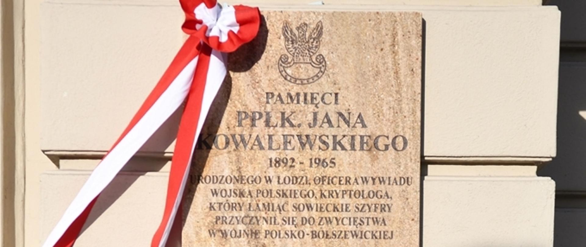 Tablica upamiętniająca ppłk. Jana Kowalewskiego