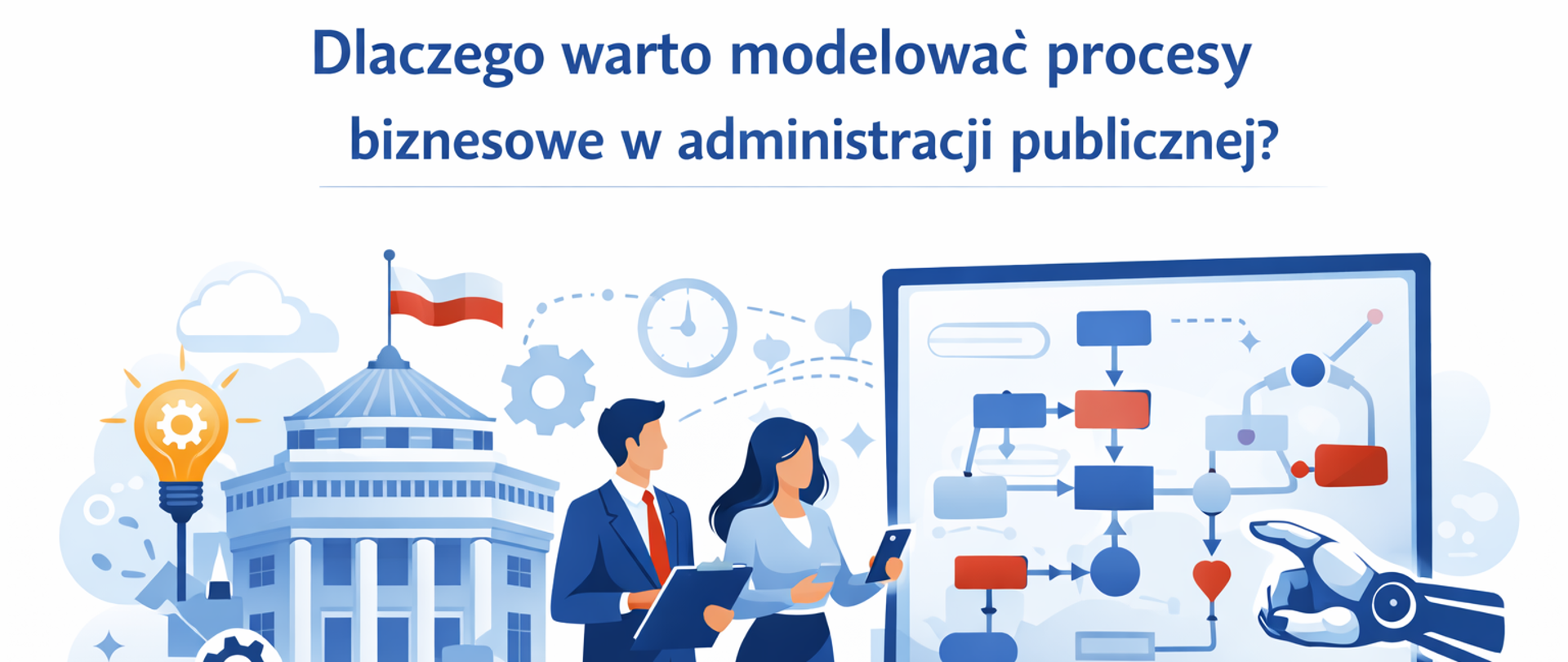 urzędnicy patrzą na model