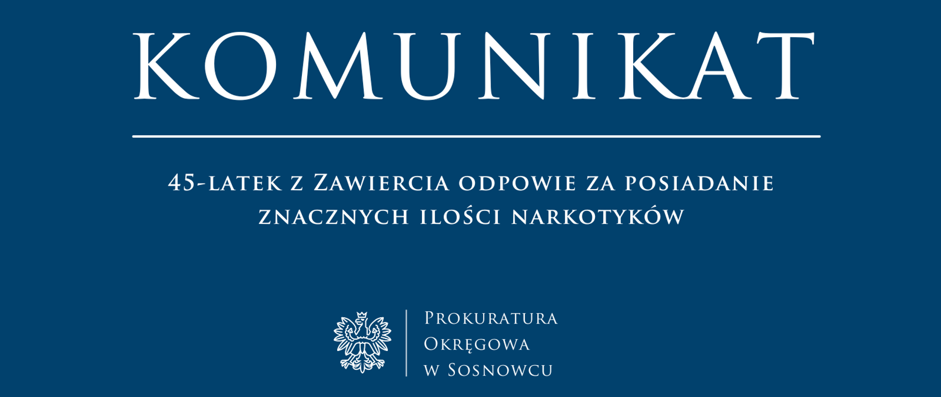 45-latek z Zawiercia odpowie za posiadanie znacznych ilości narkotyków