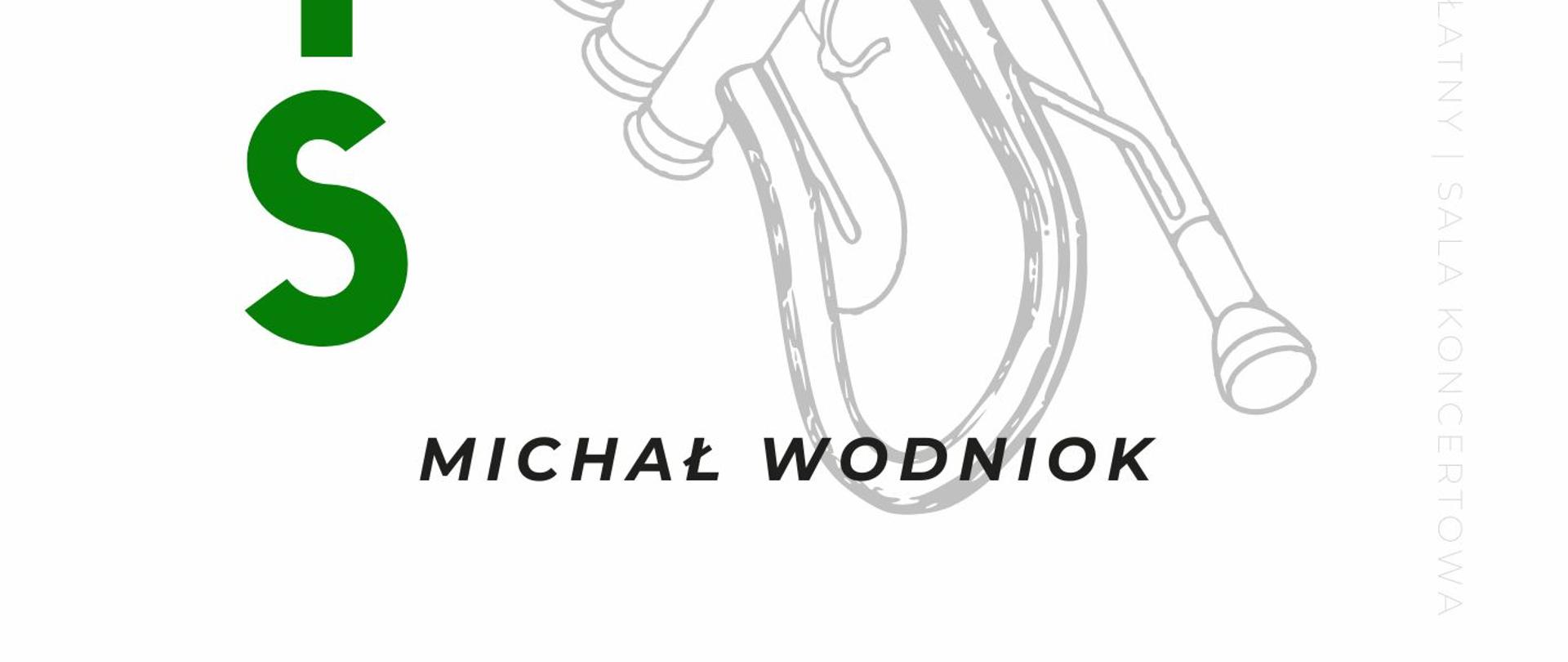 Plakat informacyjny dotyczący popisu klasy trąbki odbywającego się w dniu 24.04.2024 r. o godz. 19.00.