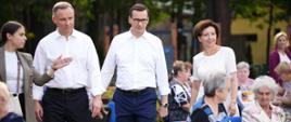 Prezydent Andrzej Duda, Premier Mateusz Morawiecki, Minister Marlena Maląg w Woli Karczewskiej