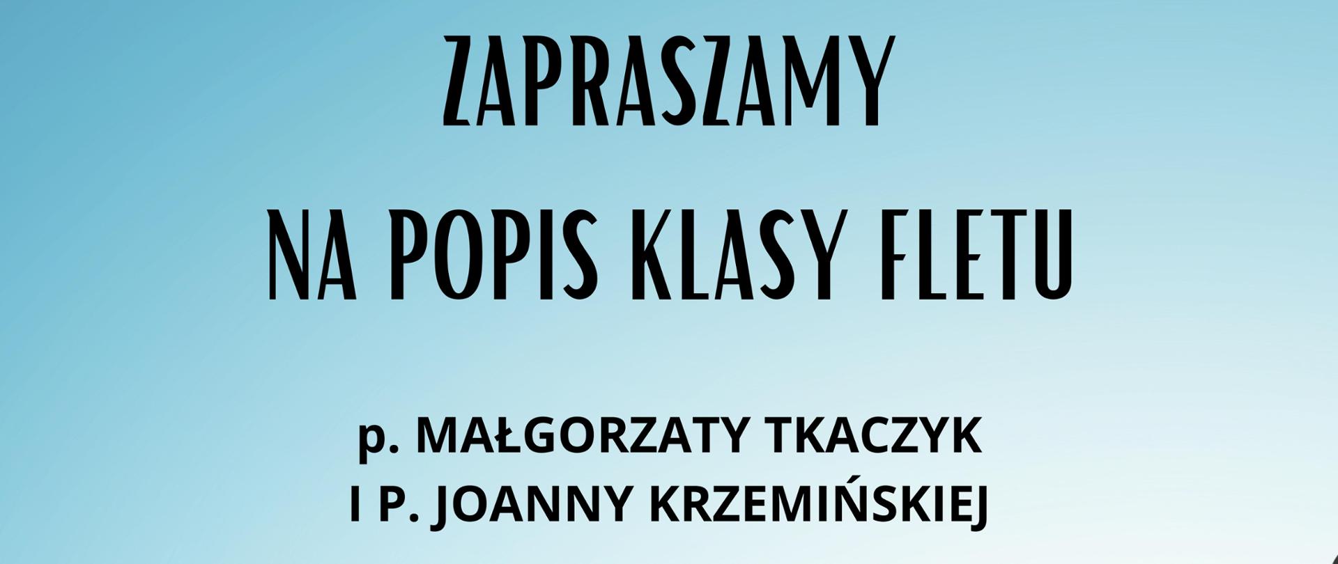 plakat wykonany na niebieskim tle. Na dole plakatu w prawym rogu instrumenty takie jakie gitara elektryczna, saksofon, akordeon, flet. W dolnej części plakatu od prawej do lewej strony widoczne są również nutki. 