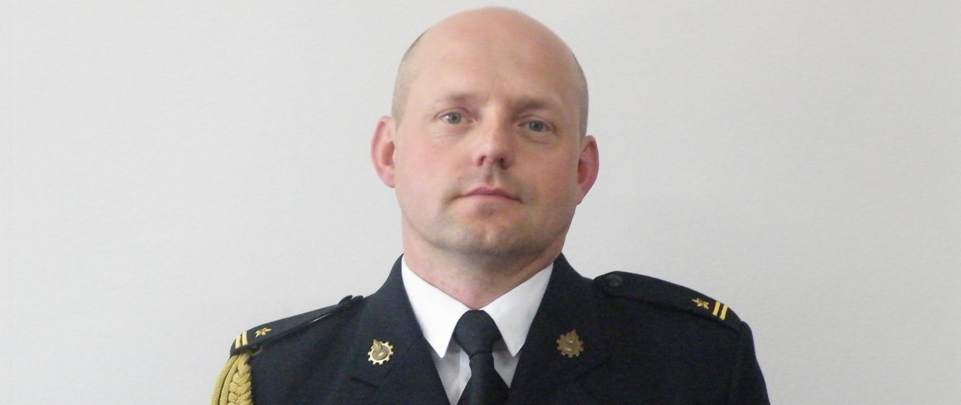 Zastępca Komendanta PSP w Siemiatyczach - mł. bryg. Grzegorz Zalewski