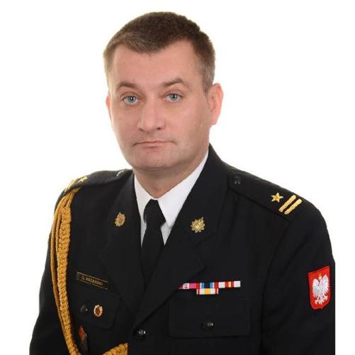 Zastępca Komendanta Powiatowego PSP w Lidzbarku Warmińskim mł. bryg. Grzegorz Różański