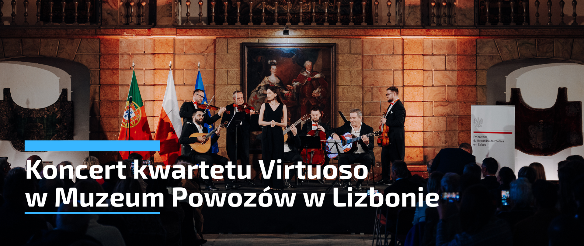 Koncert kwartetu Virtuoso w Muzeum Powozów w Lizbonie