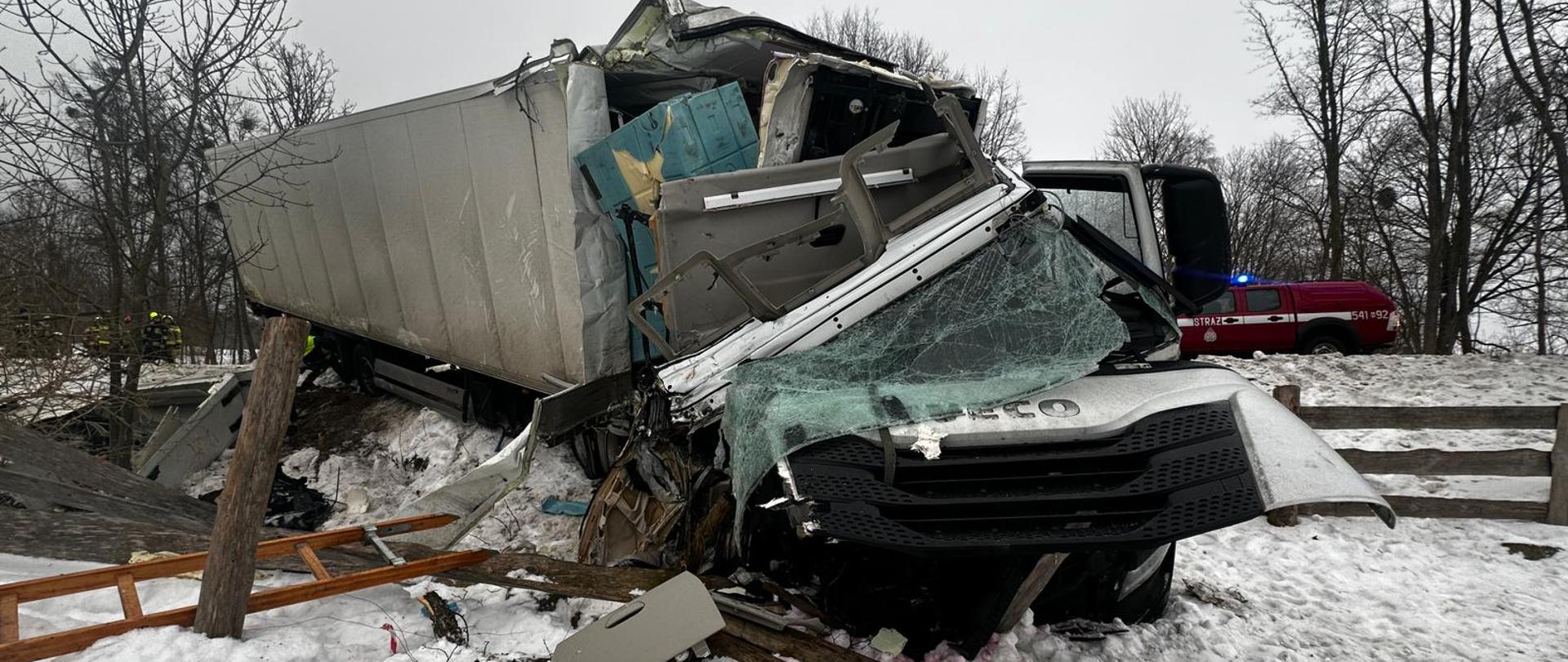Wypadek pojazdu ciężarowego Śwignajno Wielkie