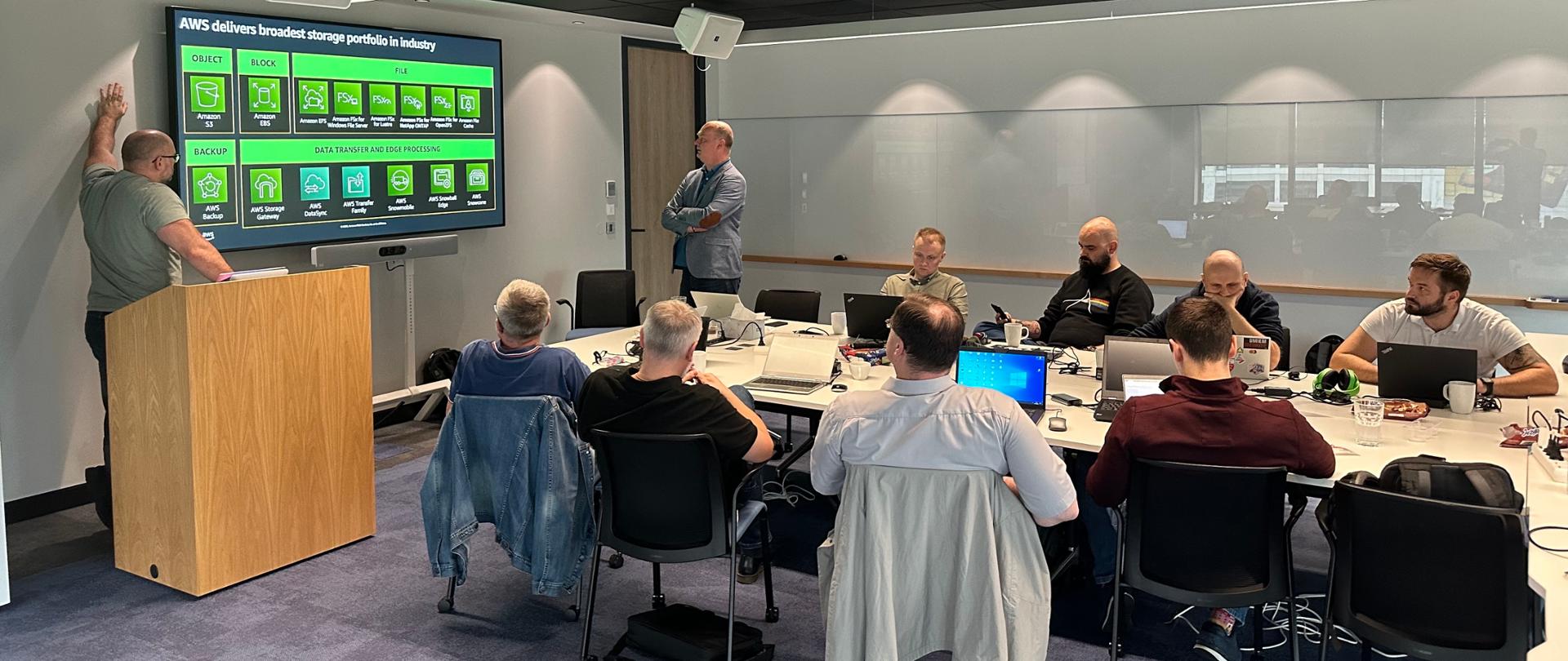 Zdjęcie uczestników Warsztatów w firmie Amazon Web Servies, partnera technologicznego programu PWCyber