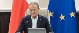 Premier Donald Tusk podczas posiedzenia Rady Ministrów
