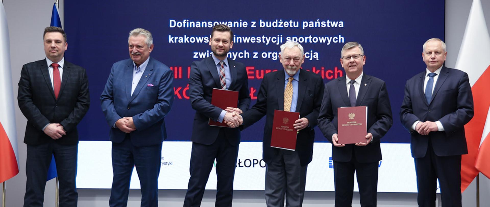 Podpisanie umowy na dofinansowanie z budżetu państwa krakowskich inwestycji sportowych związanych z organizacją III Igrzysk Europejskich