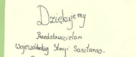 podziękowanie Szkoła Podstawowa nr 2 w Plewiskach