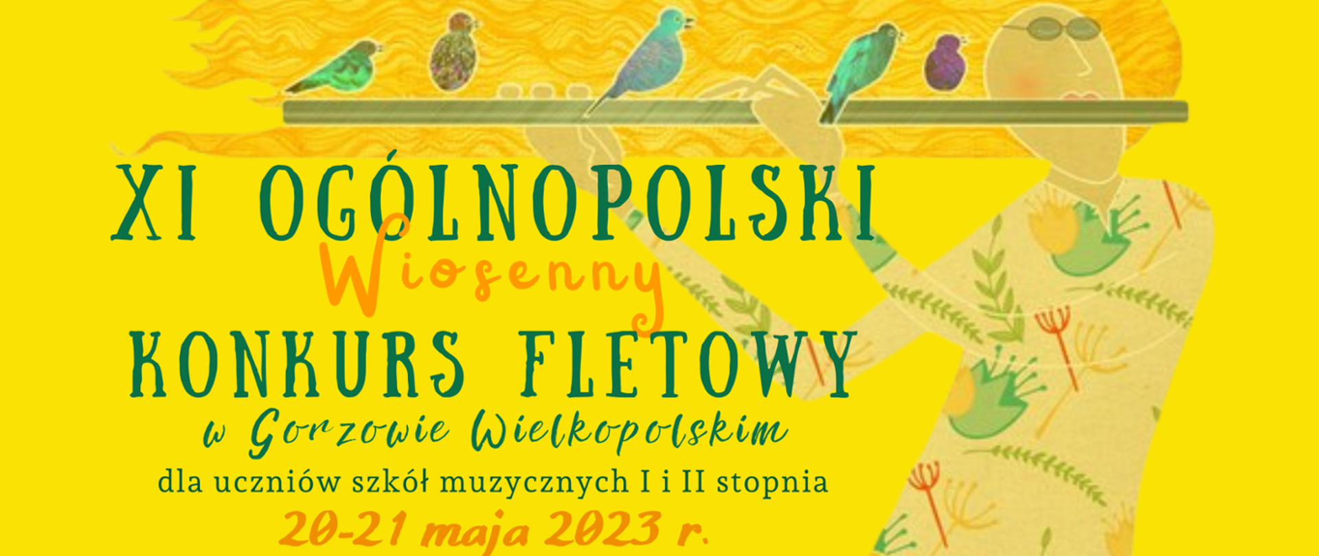 Plakat XI Ogólnopolski Wiosenny Konkurs Fletowy w Gorzowie Wlkp.