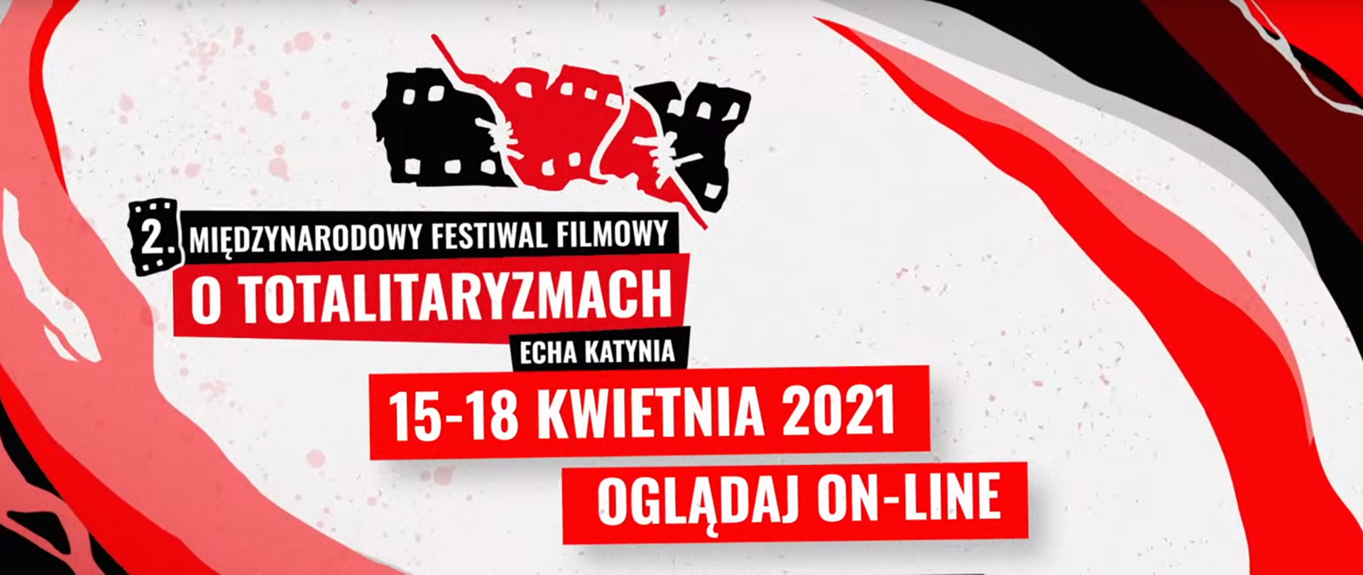 Grafika zachęcająca do udziału w II Międzynarodowym Festiwalu Filmowym o Totalitaryzmach „Echa Katynia”