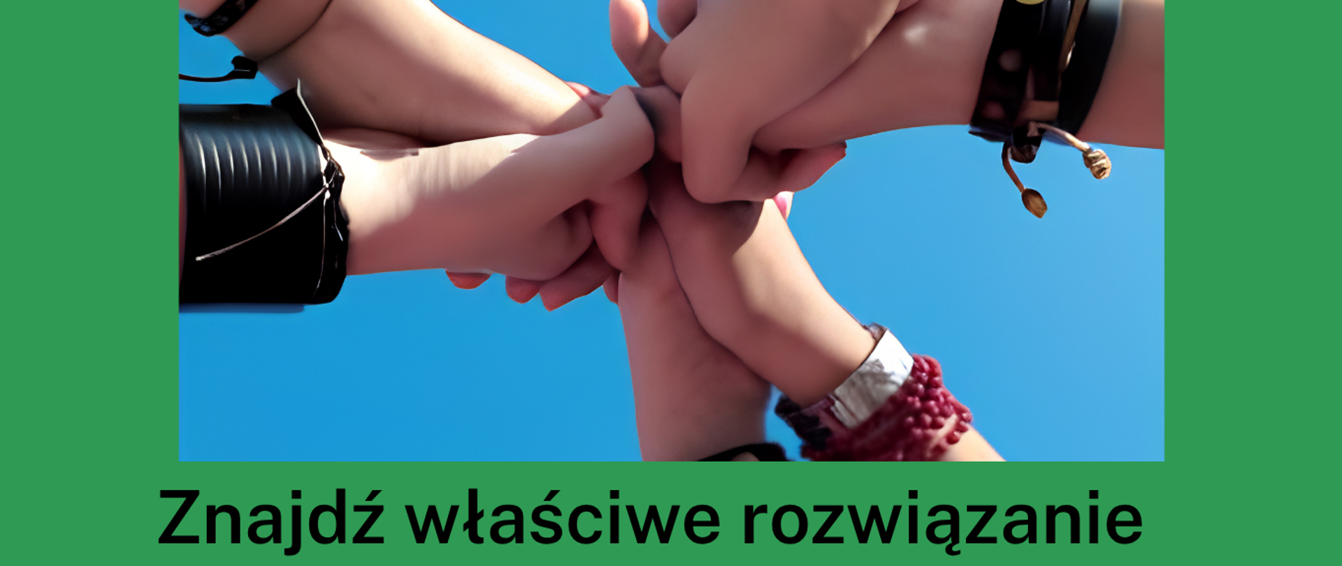 splecione 3 pary rąk 