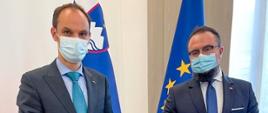 Wiceminister Paweł Jabłoński i Minister SZ Słowenii Anze Logar