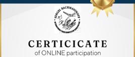 Dyplom pierwszej nagrody dla Łucji Dąbkowskiej w Międzynarodowym Konkursie Pianistycznym Sergei Rachmaninoff w Sarajevie, kwiecień dwa tysiące dwadzieścia sześć w formie online