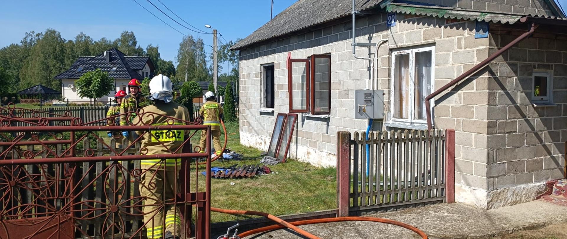 Pożar budynku mieszkalnego w Gręboszach