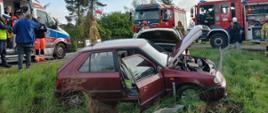 Wypadek na drodze gminnej w Witankowie