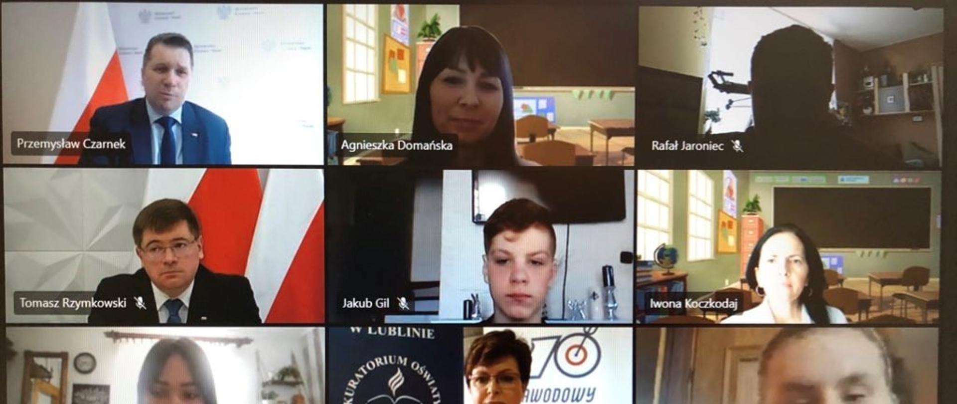 Zdjęcie osób biorących udział w grupowym czacie