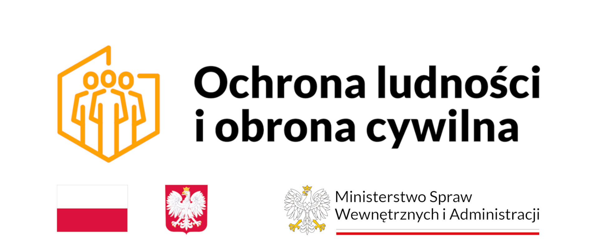 Nagłówek artykułu z logotypem programu Ochrona Ludności i Obrona Cywilna, flagą i godłem Polski oraz logotypem Ministerstwa Spraw Wewnętrznych i Administracji