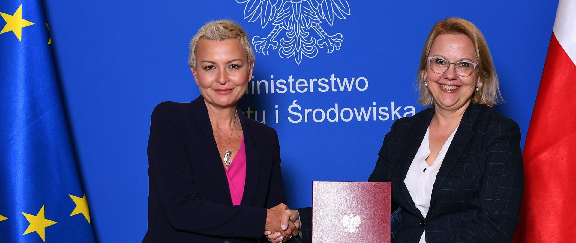 Anna Łukaszewska-Trzeciakowska wiceministrem klimatu i środowiska oraz Anna Moskwa minister klimatu i środowiska