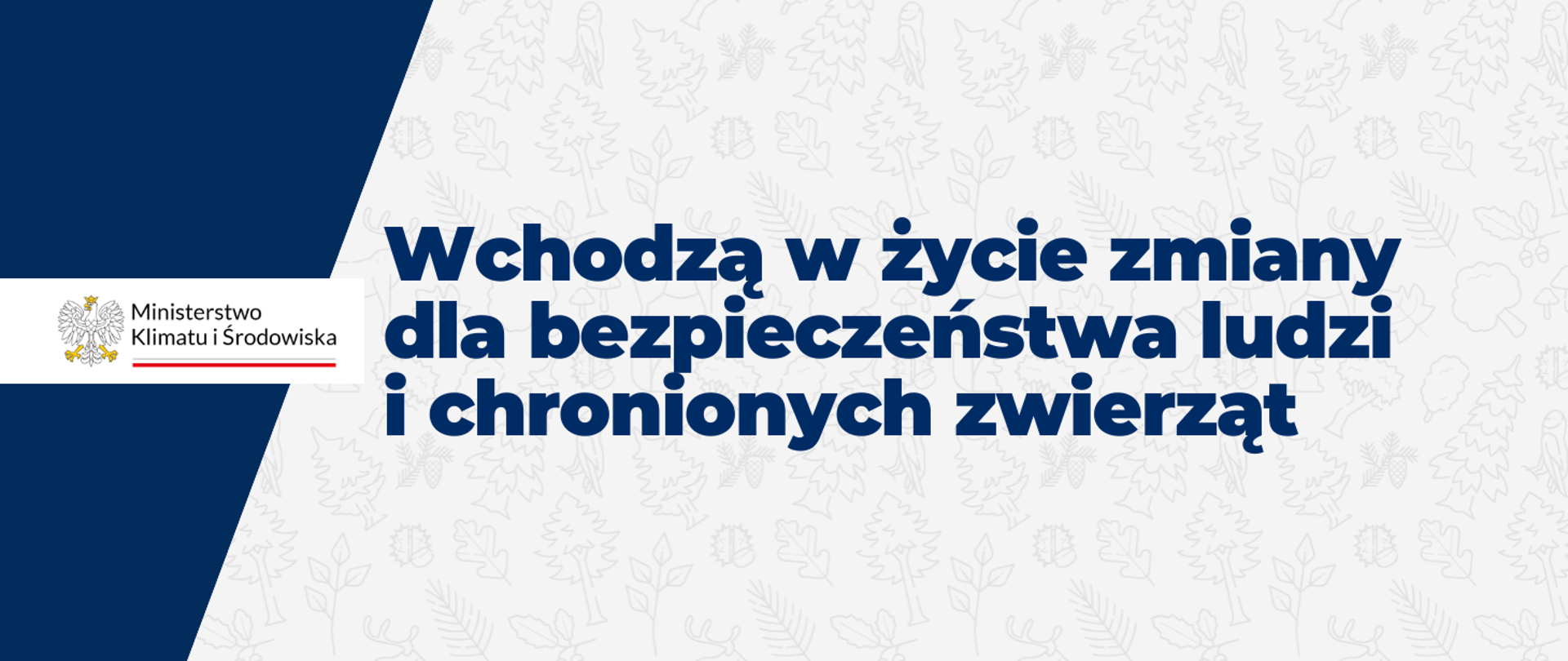 Wchodzą w życie zmiany dla bezpieczeństwa ludzi i chronionych zwierząt