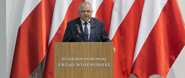 Wiceminister R. Zarudzki podczas wystąpienia