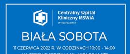 Plakat dotyczący organizowania Białej Soboty