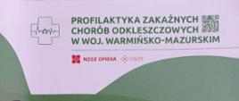Plakat promujący profilaktykę zakaźnych chorób odkleszczowych w woj. warmińsko-mazurskim
