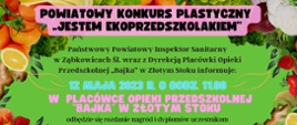 Konkurs plastyczny pod hasłem „Jestem Ekoprzedszkolakiem”