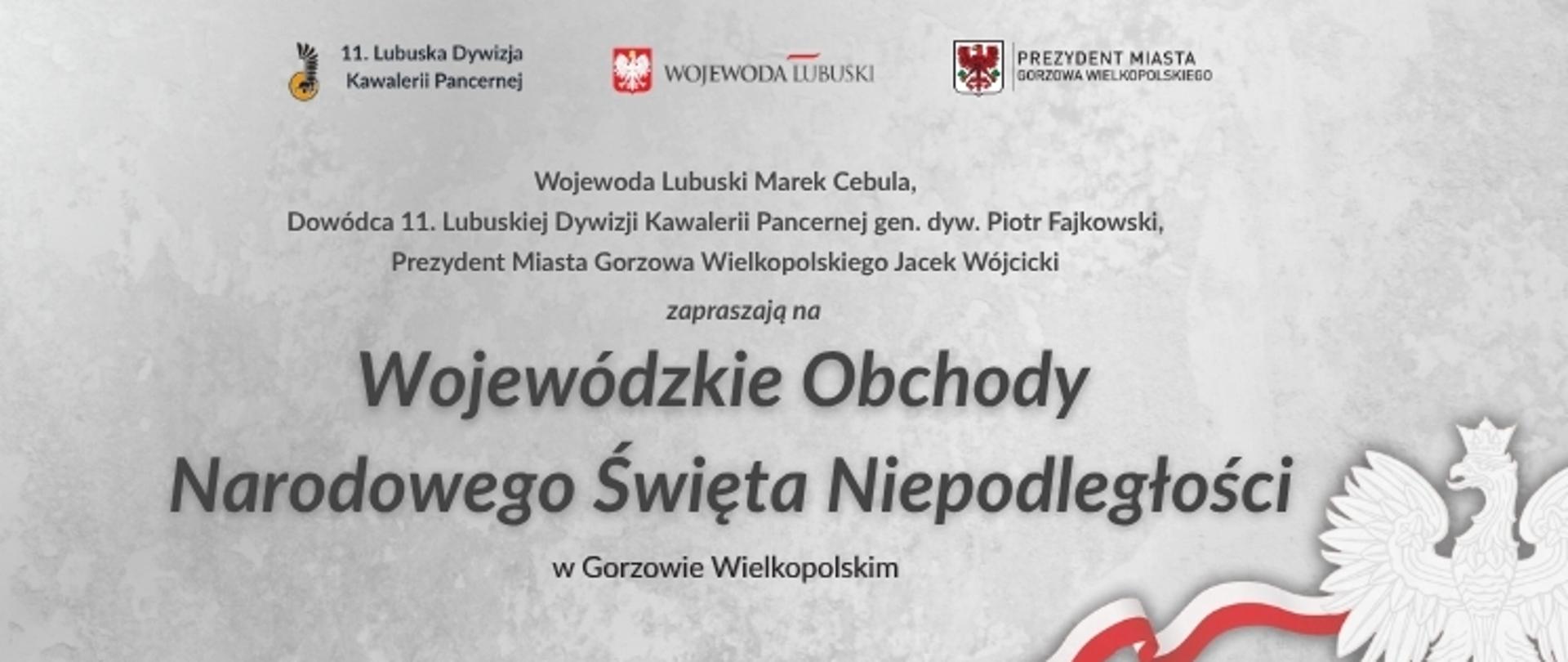 Zaproszenie na Wojewódzkie Obchody Narodowego Święta Niepodległości